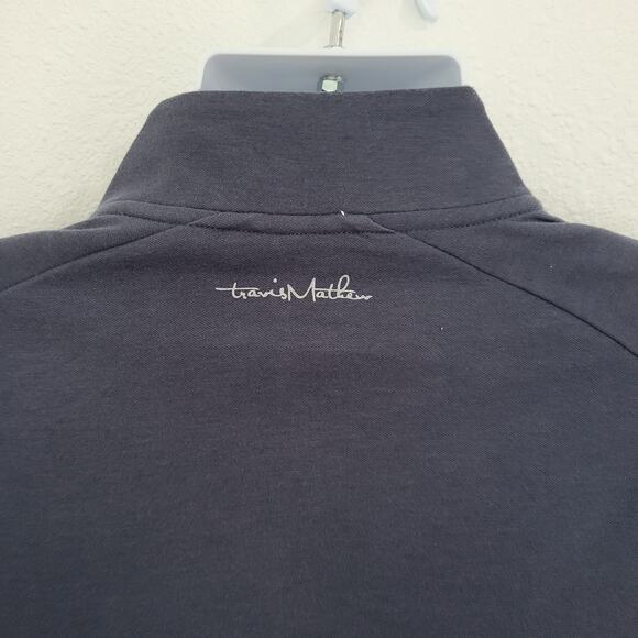 Travis Mathew Men's Blue 1/4 Zip Pullover Active Golf Jacket w/ Pockets Size L - Picture 5 of 7